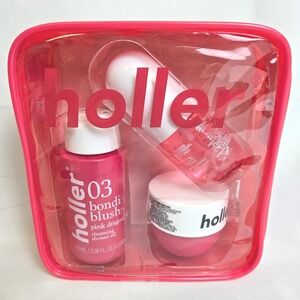 Holler And Glow 03 Bondi Blush Mini Travel Body Care Set, Dragonfruit, 3 Pc, New